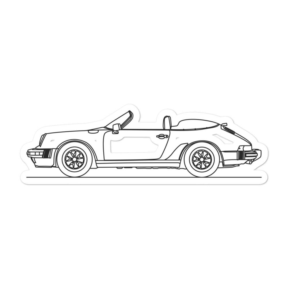Porsche 911 930 Speedster Outline sticker design