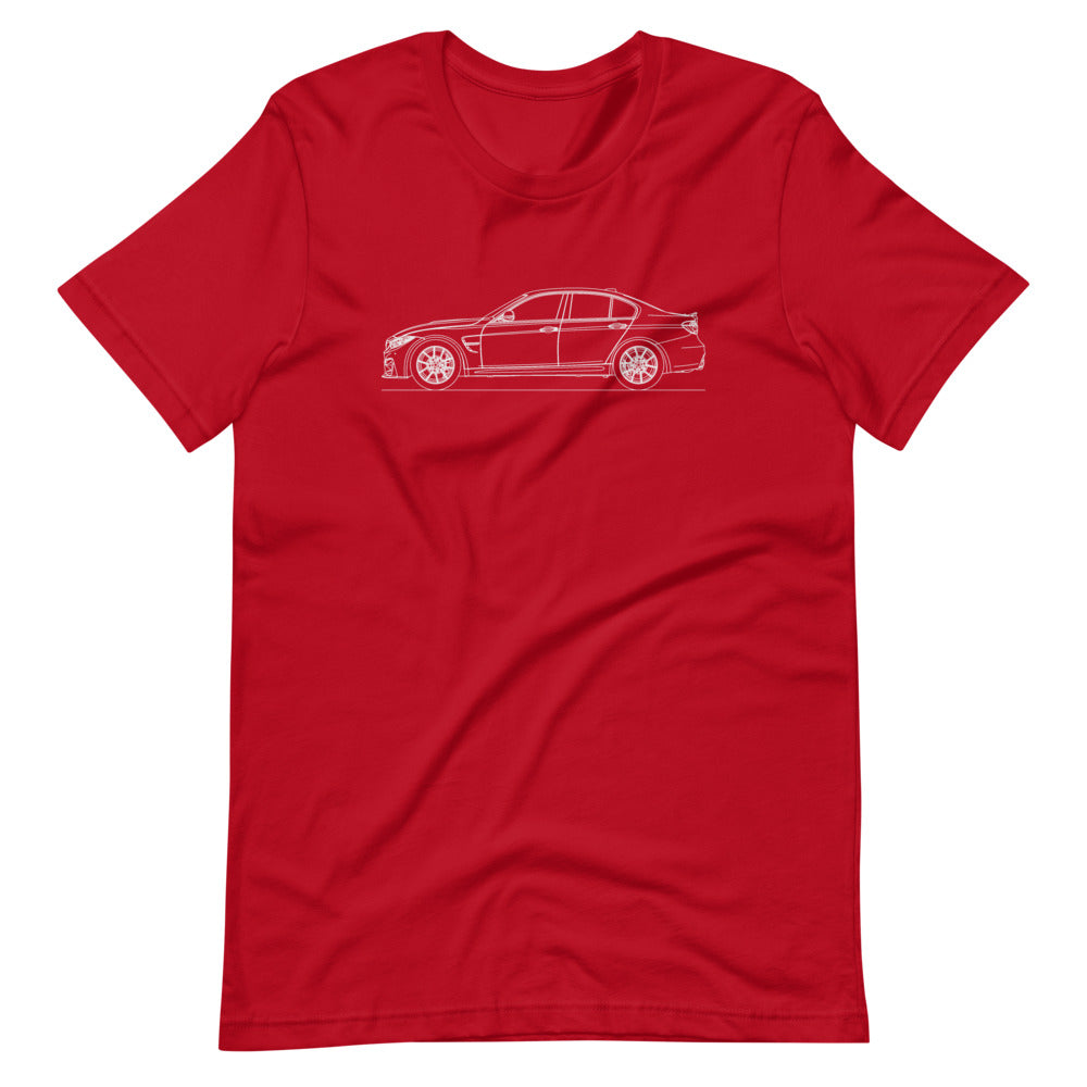 BMW F80 M3 CS T-shirt Red - Artlines Design