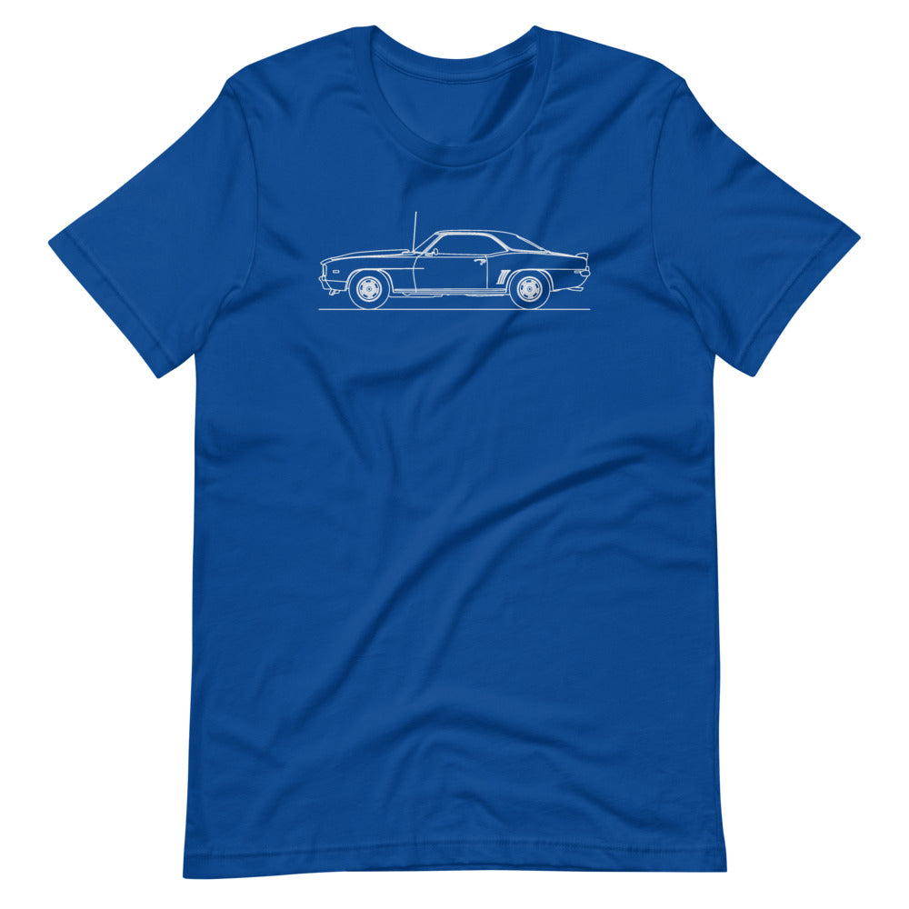 Chevrolet Camaro Z28 1st Gen T-shirt True Royal - Artlines Design