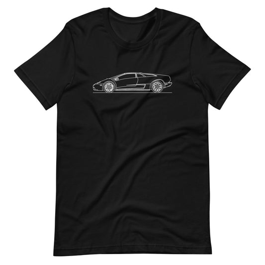 Lamborghini Diablo silhouette t-shirt design displayed