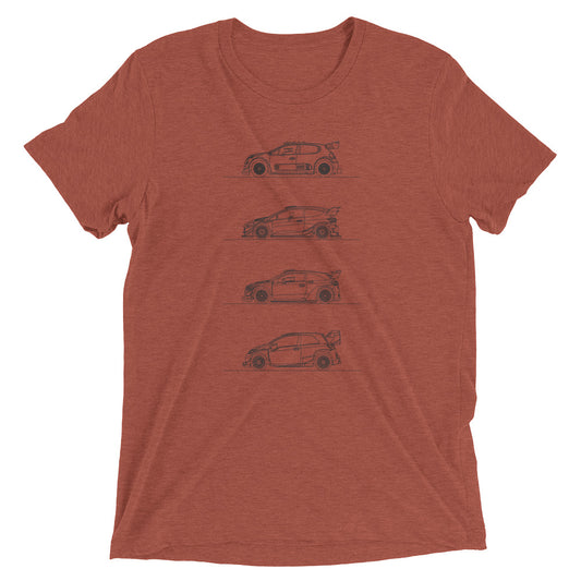 WRC 2017 Car Outline on stylish t-shirt
