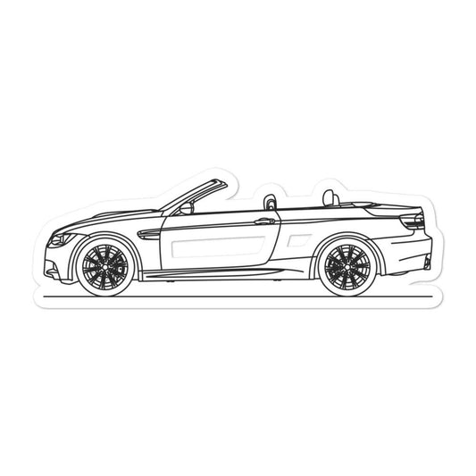 BMW E93 M3 Outline sticker on a car surface