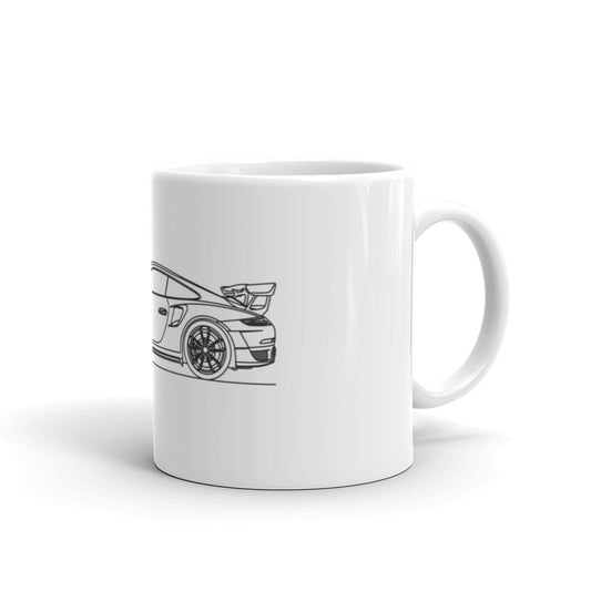 Porsche 911 991.2 GT2 RS silhouette mug design