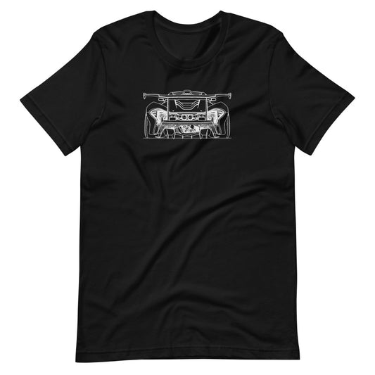 McLaren P1 GTR rear t-shirt design
