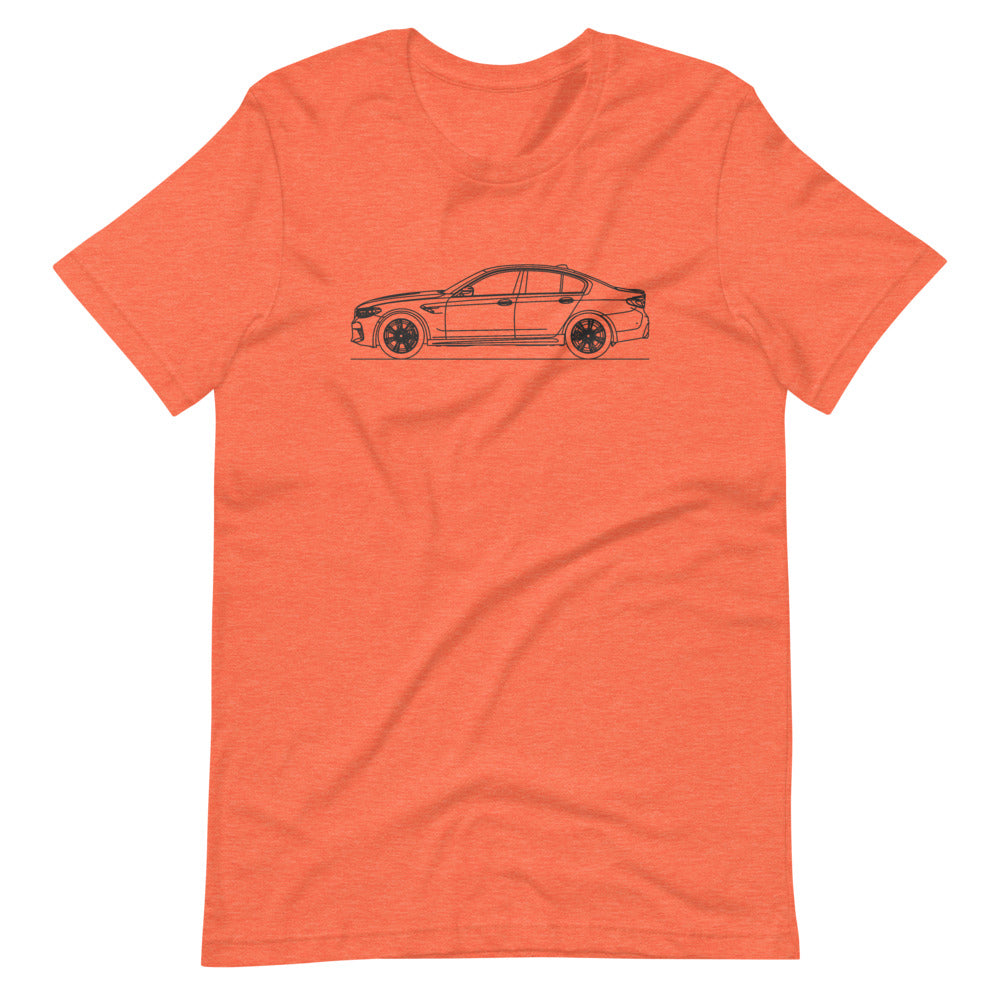 BMW F90 M5 T-shirt Heather Orange - Artlines Design
