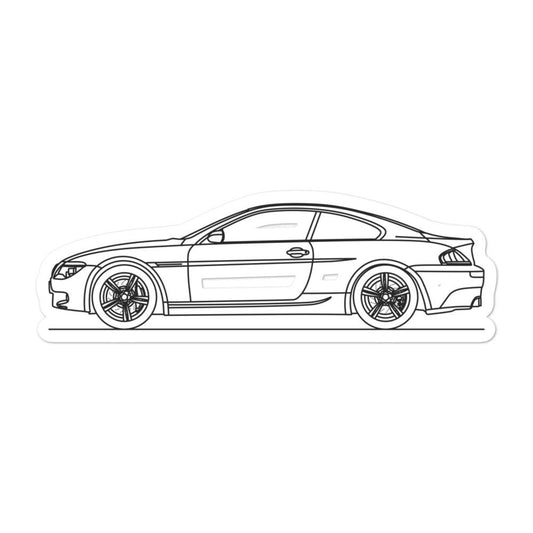 BMW E63 M6 Silhouette sticker on display
