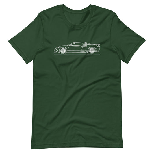 Spyker C8 Preliator silhouette T-shirt design
