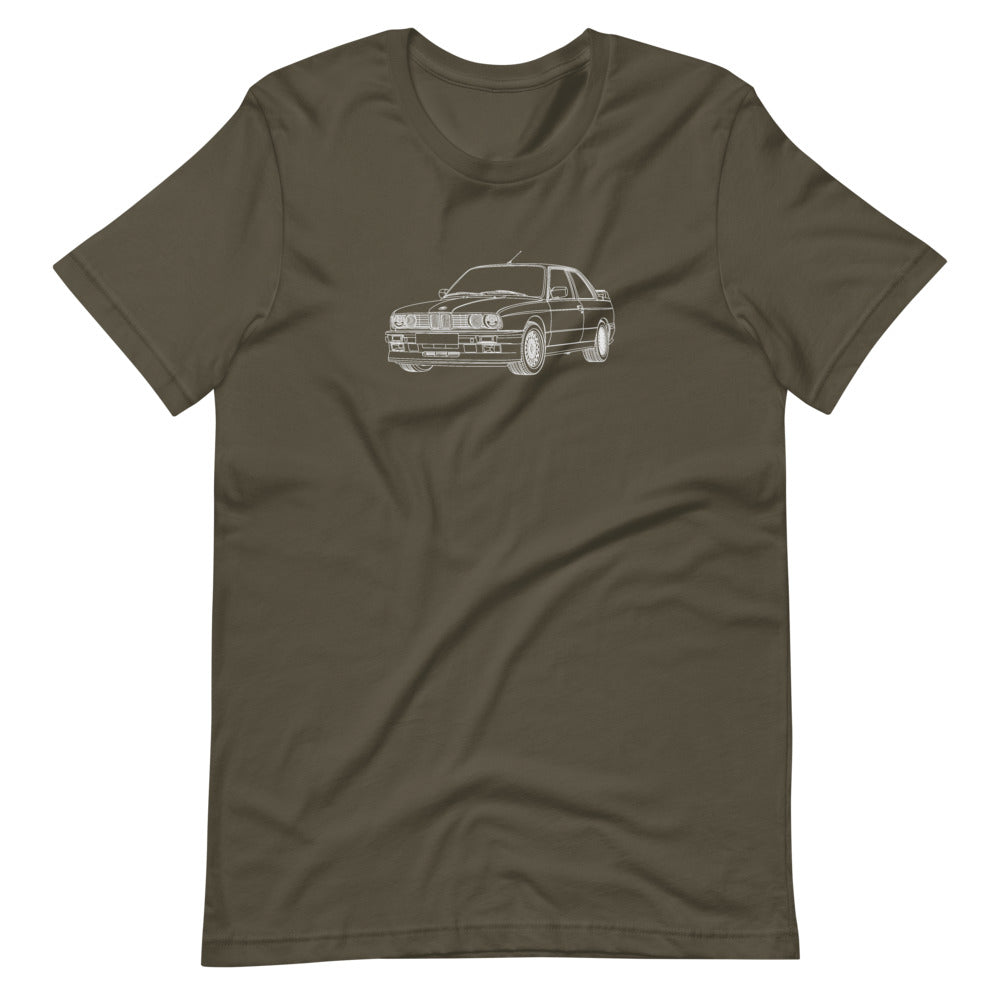 BMW E30 M3 FTQ T-shirt Army - Artlines Design