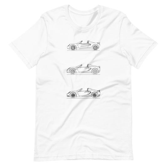 Lotus Elise Evolution t-shirt in vibrant color