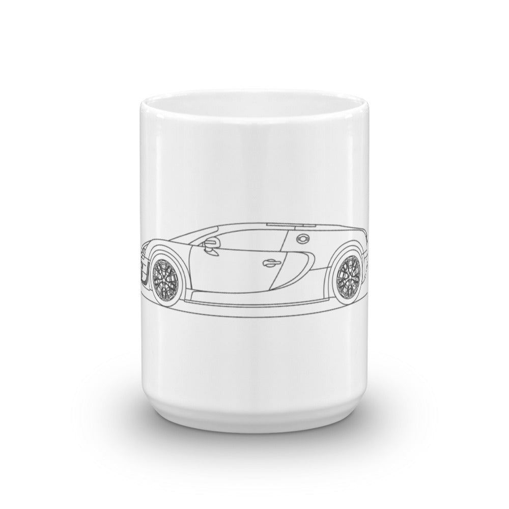 Bugatti Veyron Super Sport minimal mug design