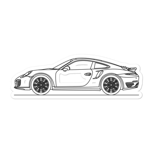 Porsche 911 991.1 Turbo Outline sticker design