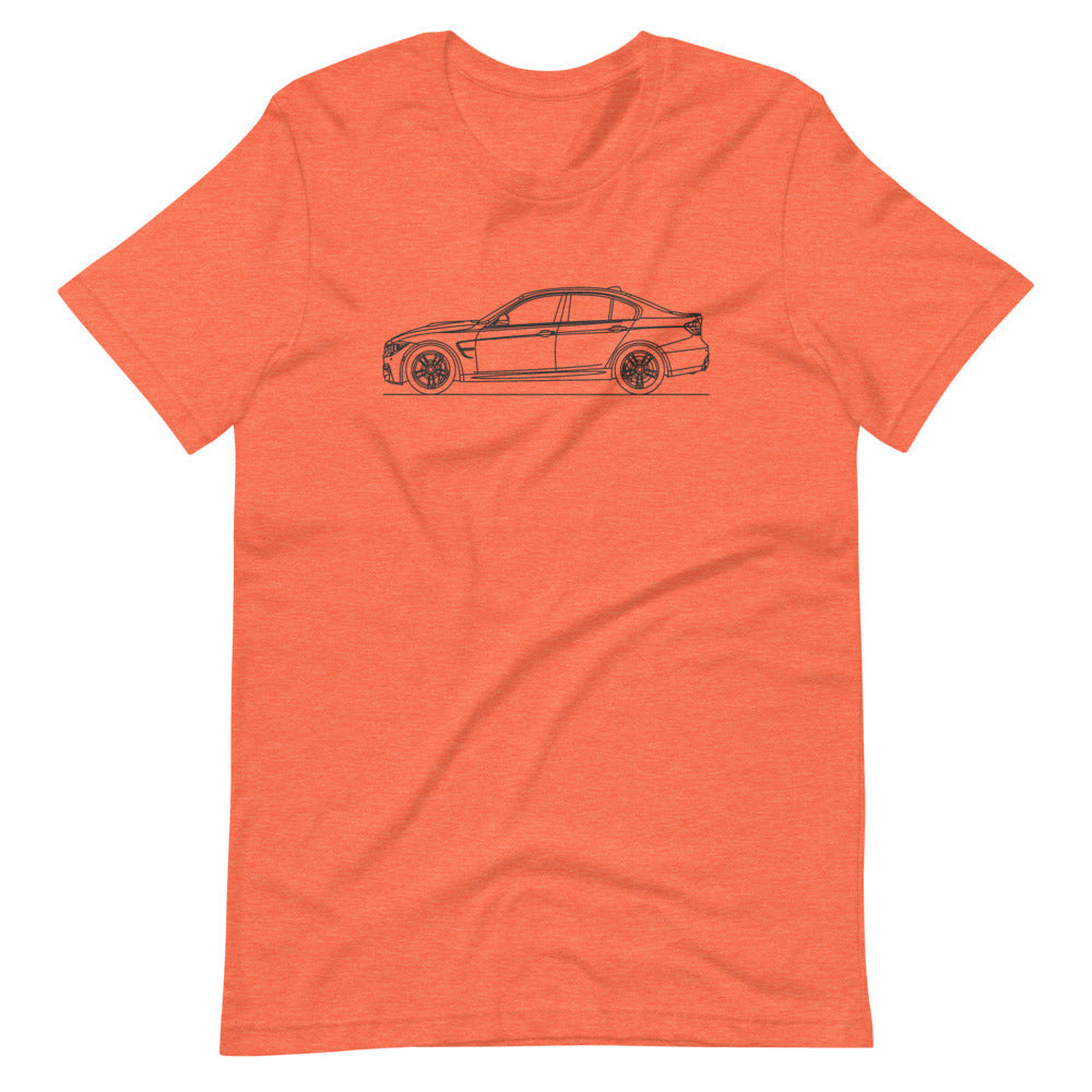 BMW F80 M3 T-shirt Heather Orange - Artlines Design