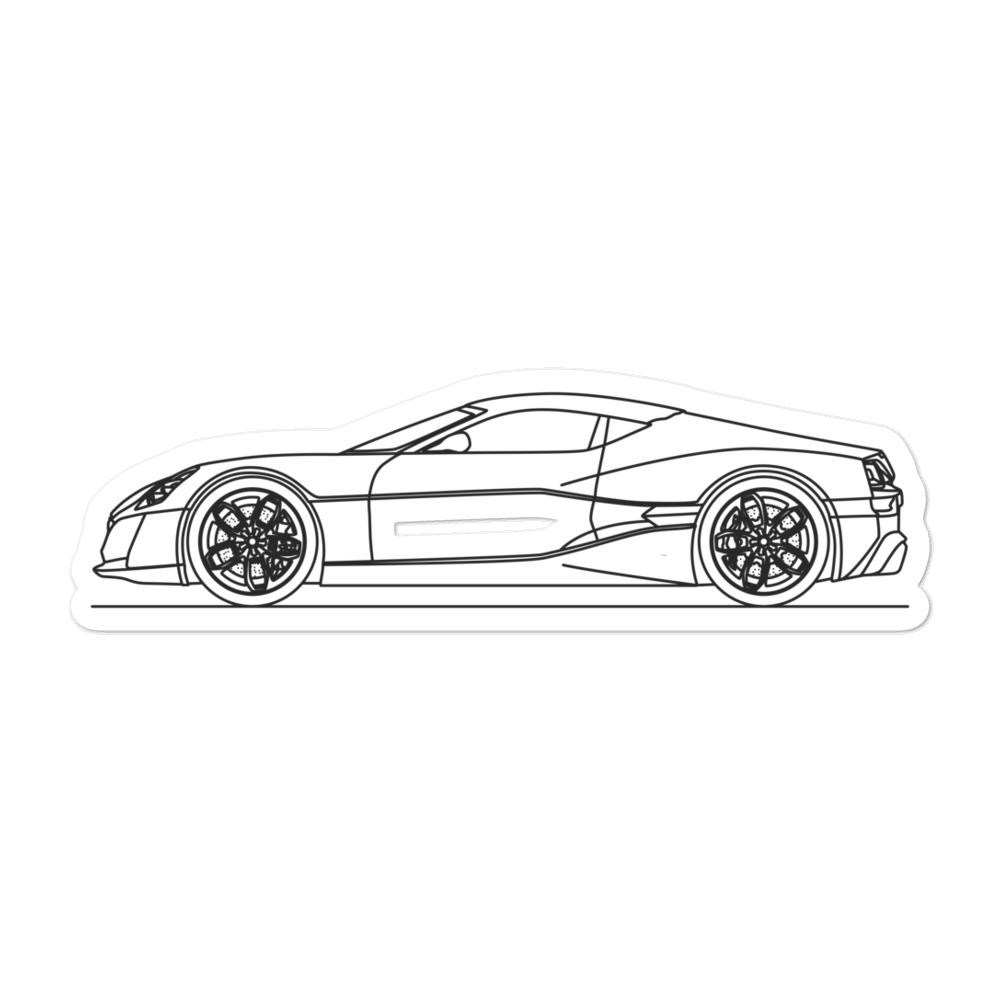 Rimac Concept_One Outline Sticker for Automotive Enthusiasts – Artlines ...