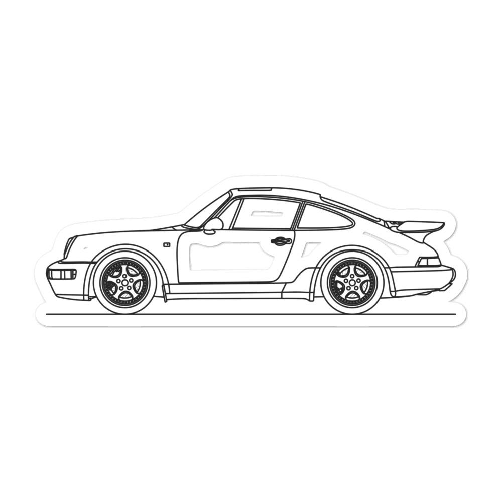 Porsche 911 964 Turbo Sticker - Artlines Design
