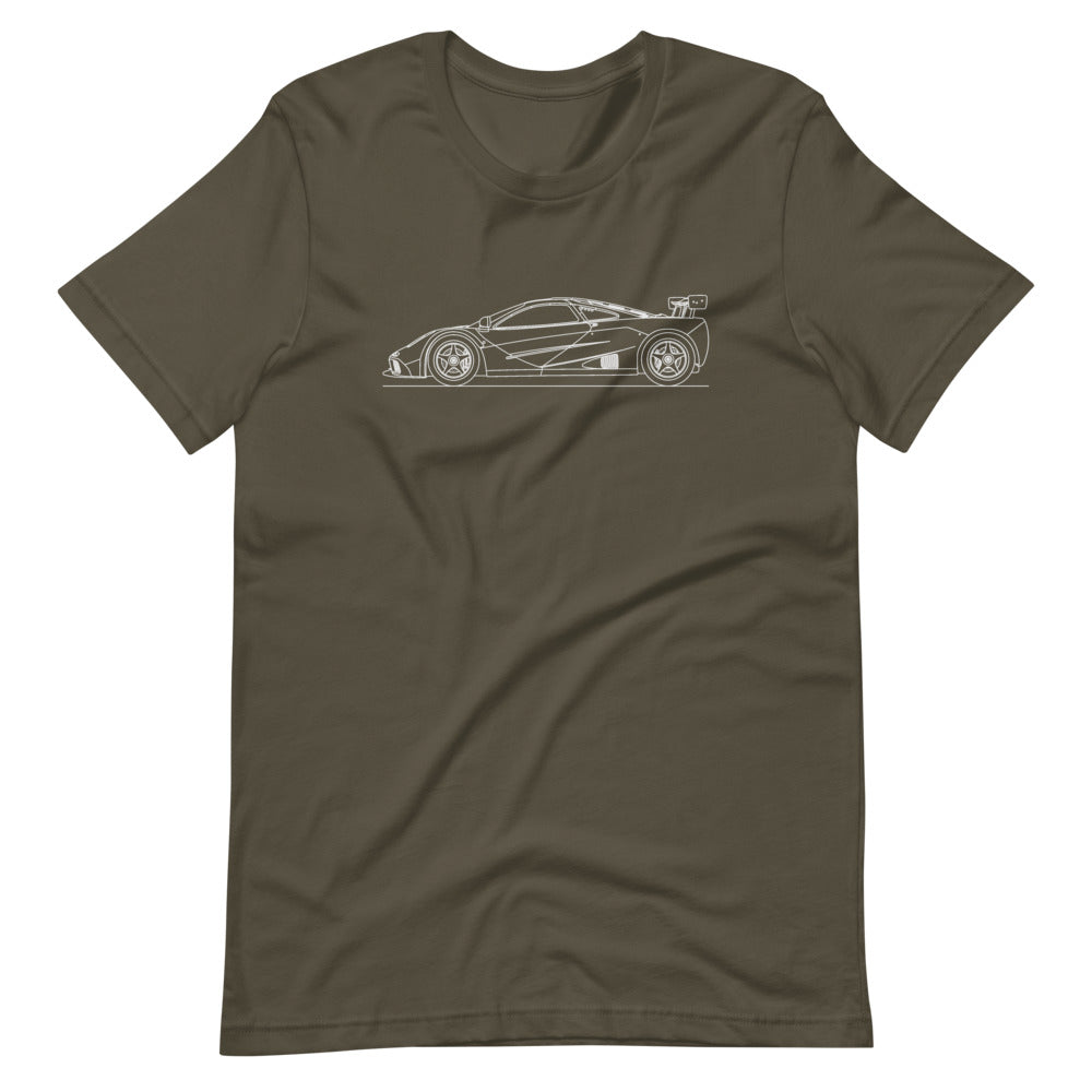 McLaren F1 LM t-shirt displayed on background