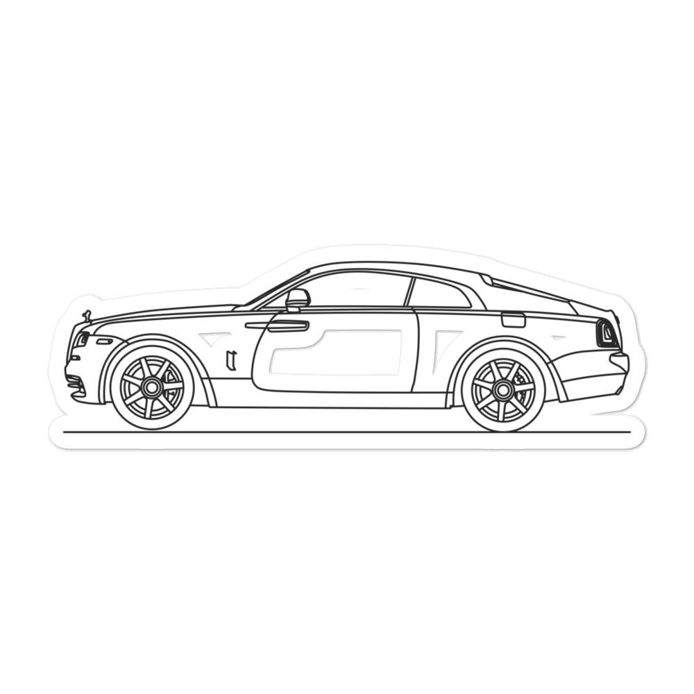 Rolls-Royce Wraith Outline sticker on display