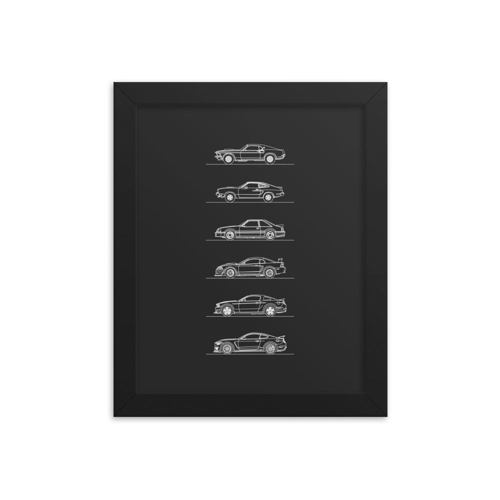 Ford Mustang Evolution Poster