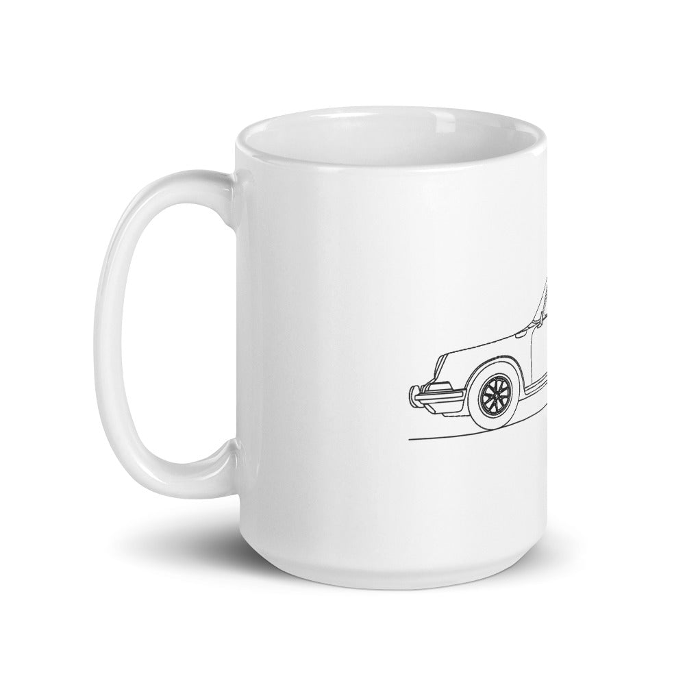 Porsche 911 Targa t-shirt displayed on model