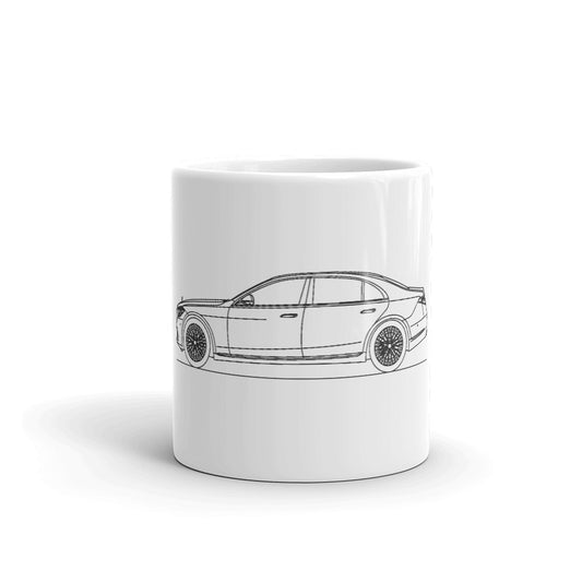Mug featuring Mercedes-Benz S 500 W223 silhouette