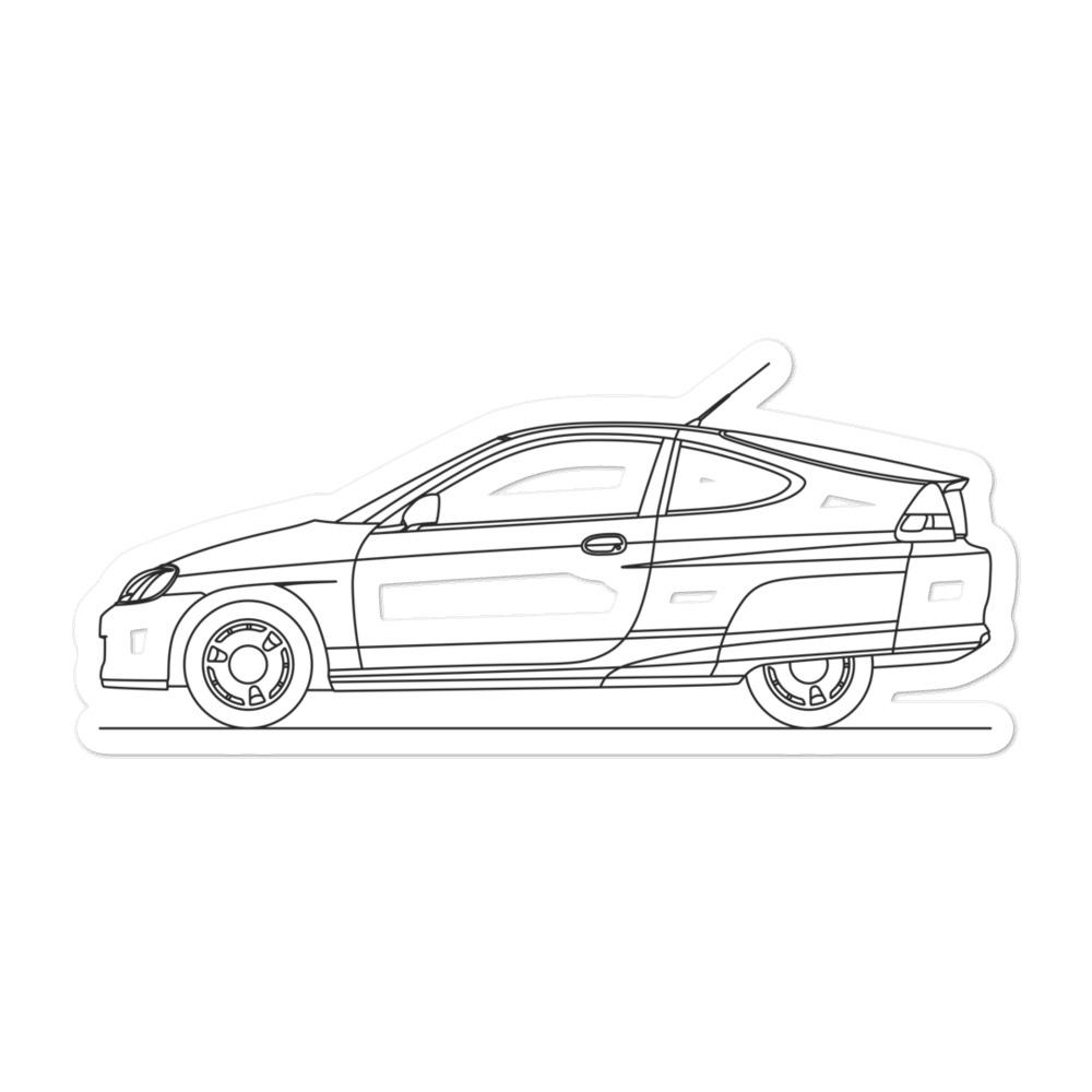 Honda Insight I Silhouette sticker on display