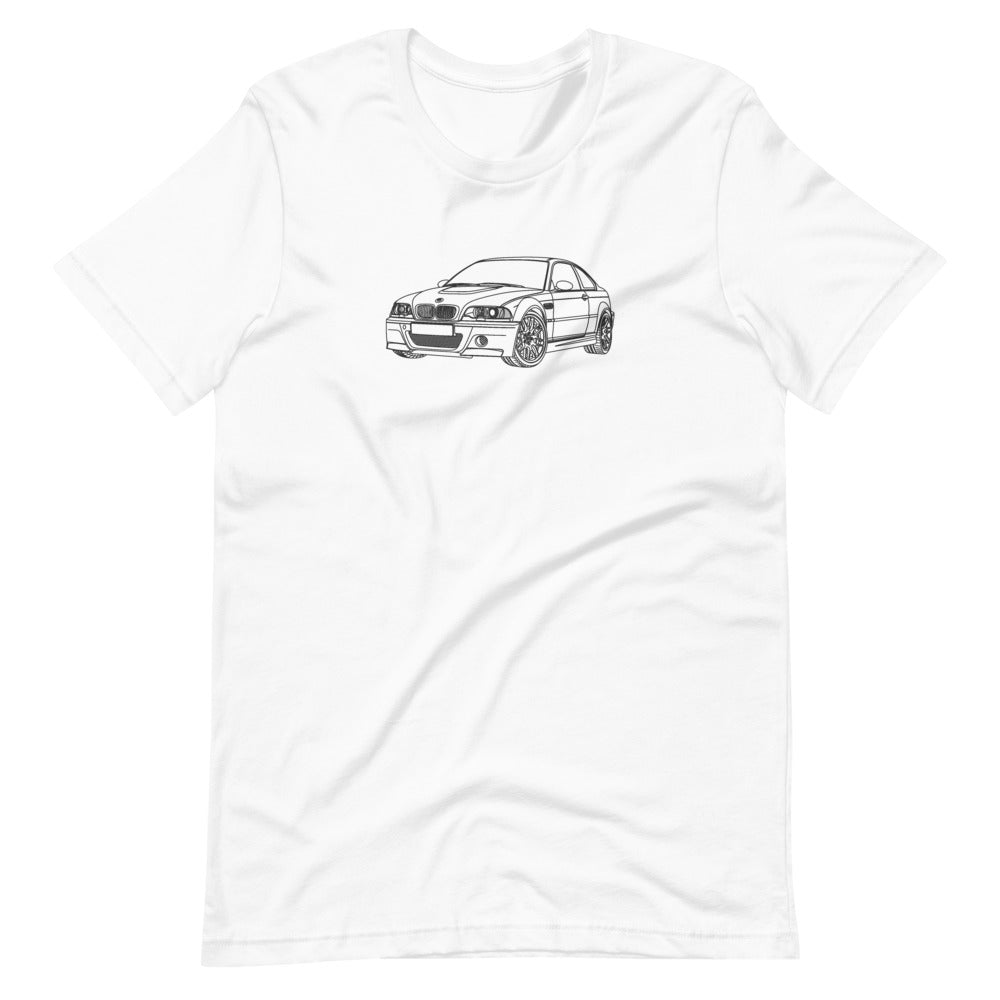 BMW E46 M3 FTQ T-shirt White - Artlines Design