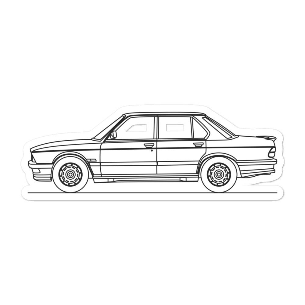BMW E28 M535i Outline sticker on display