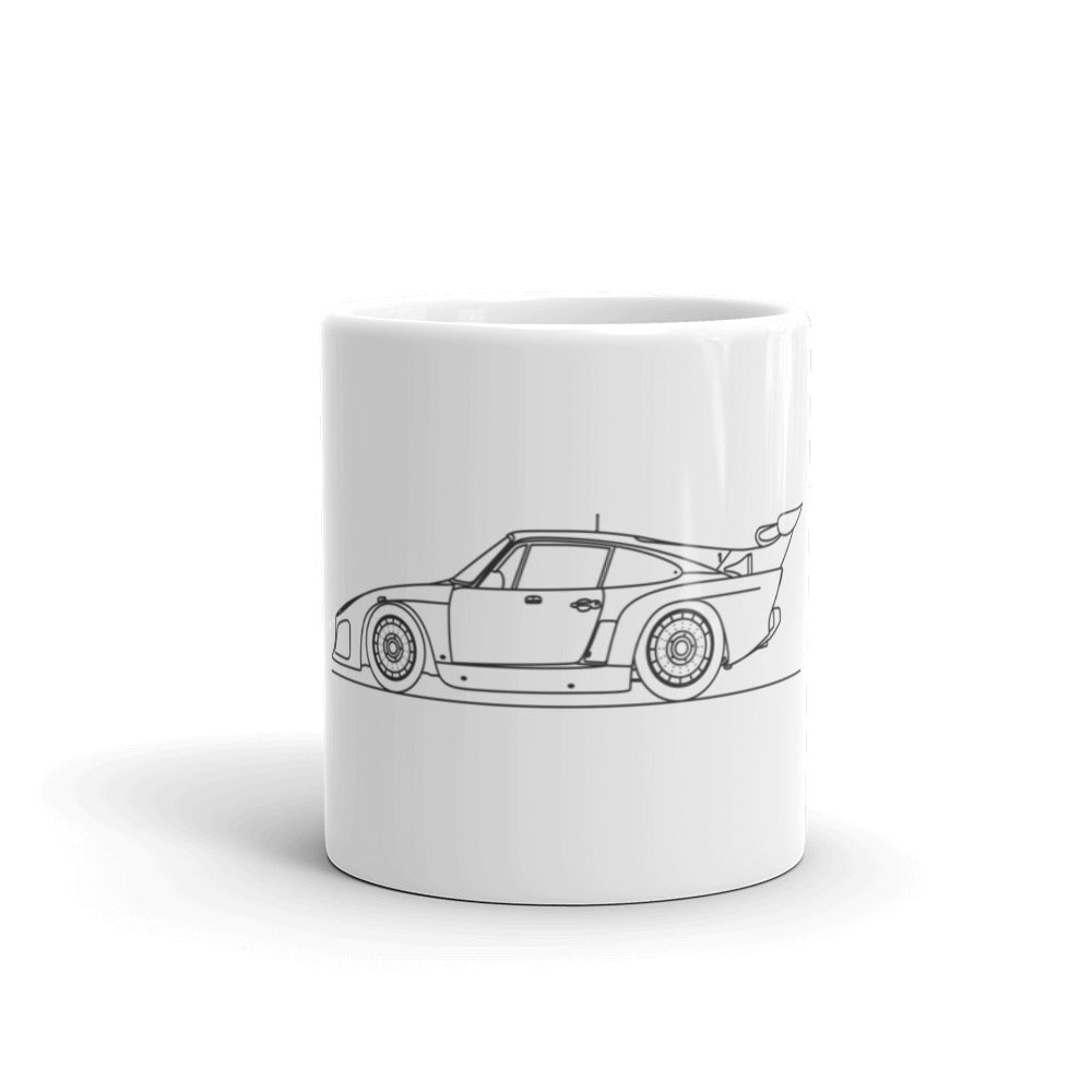 Porsche 911 935 K3 Silhouette Mug design displayed