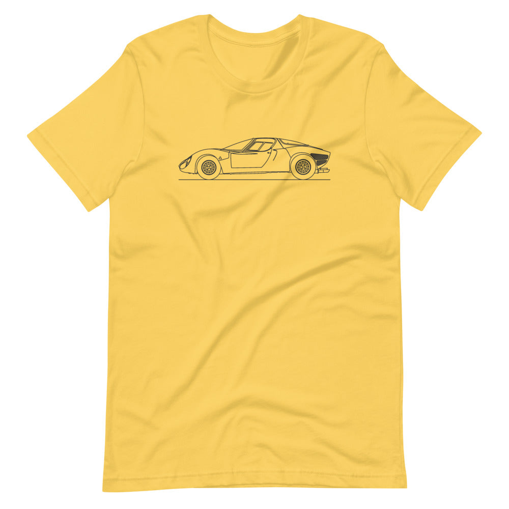 Alfa Romeo 33 Stradale Yellow T-shirt - Artlines Design