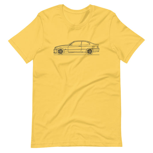 BMW E36 M3 silhouette graphic on soft t-shirt