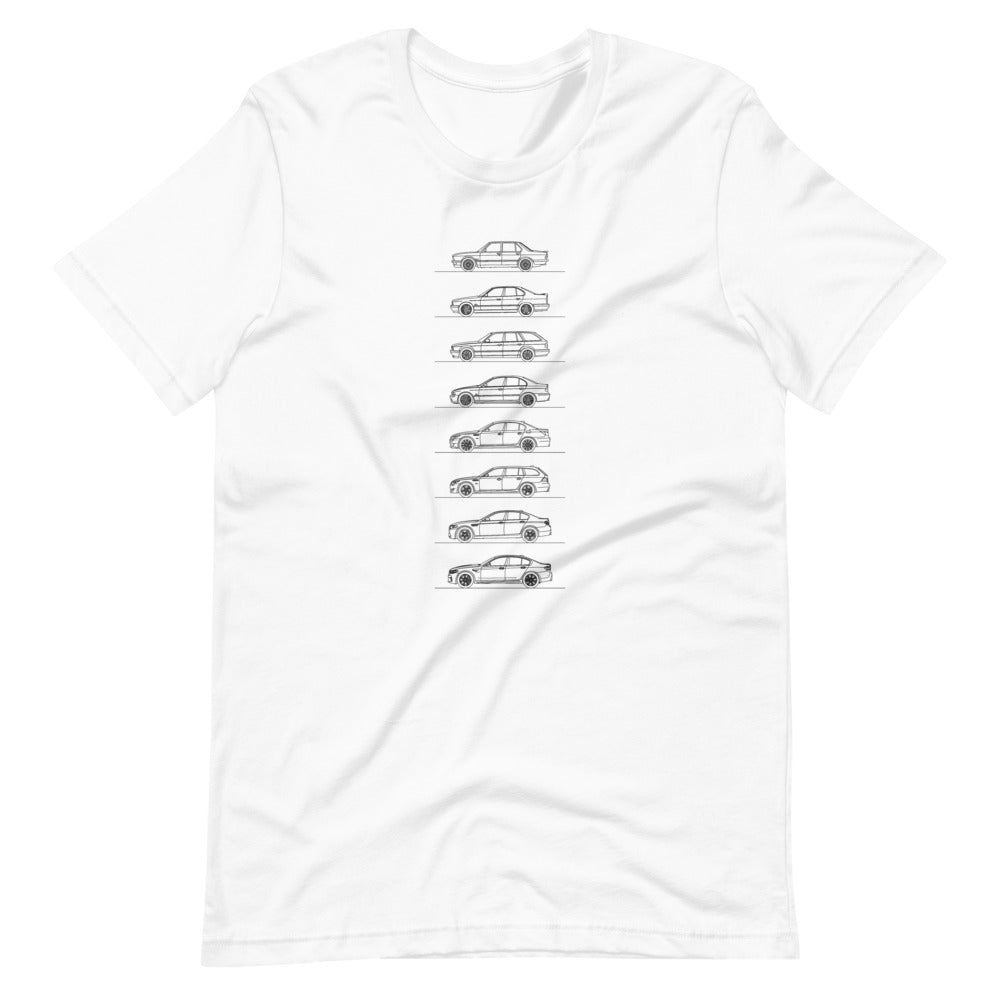 BMW M5 Evolution T-shirt White - Artlines Design