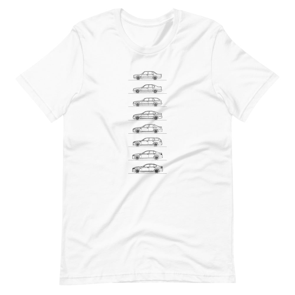 BMW M5 Evolution T-shirt White - Artlines Design