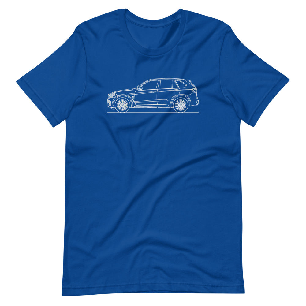 bmw-f85-x5-m-t-shirt design on a black tee
