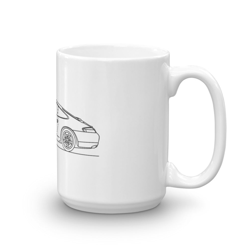 Porsche 911 996 Carrera mug in white