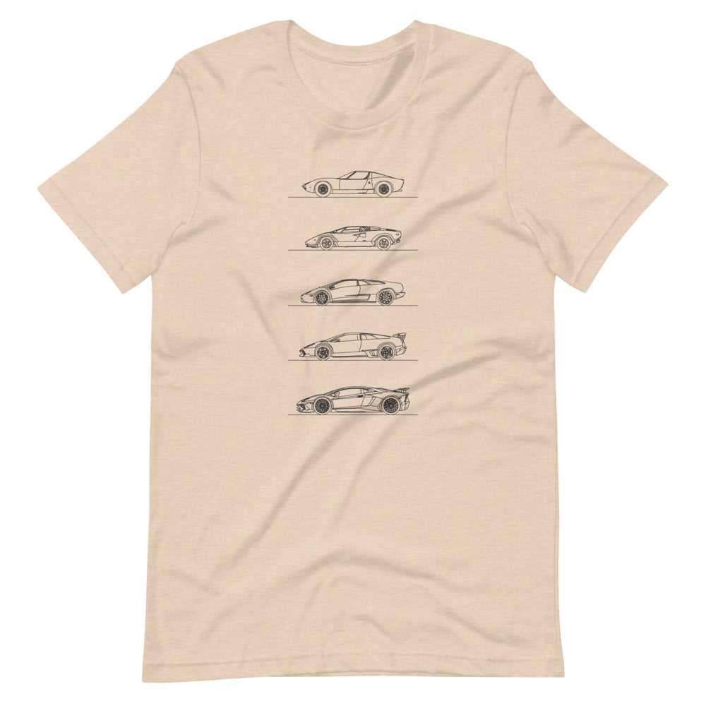 Lamborghini V12 evolution t-shirt in dark design