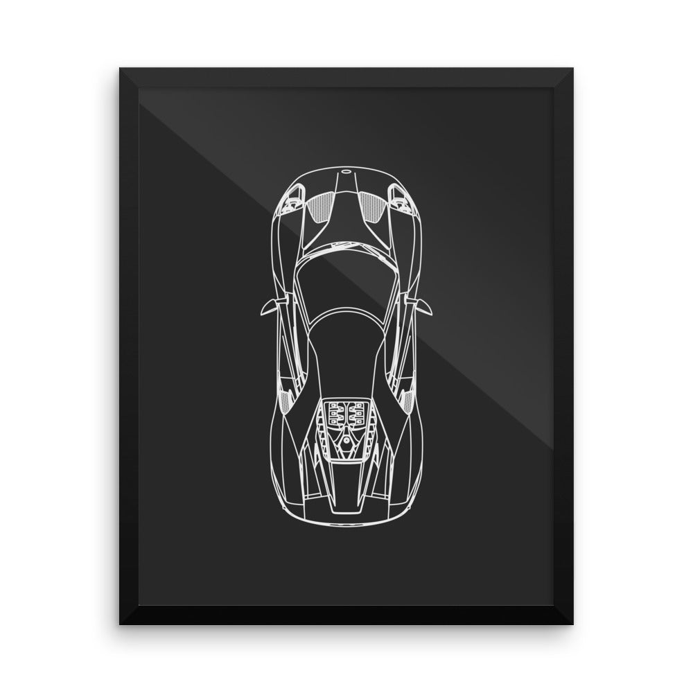 Ford GT Top View Poster