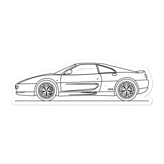 Ferrari F355 Outline sticker on a wall
