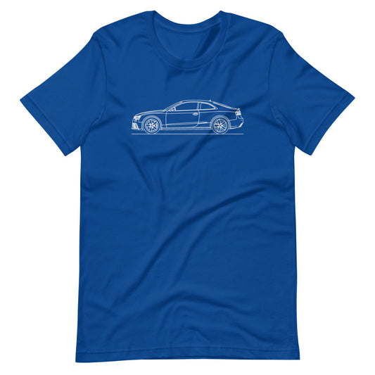 Audi B8 RS5 silhouette T-shirt on display