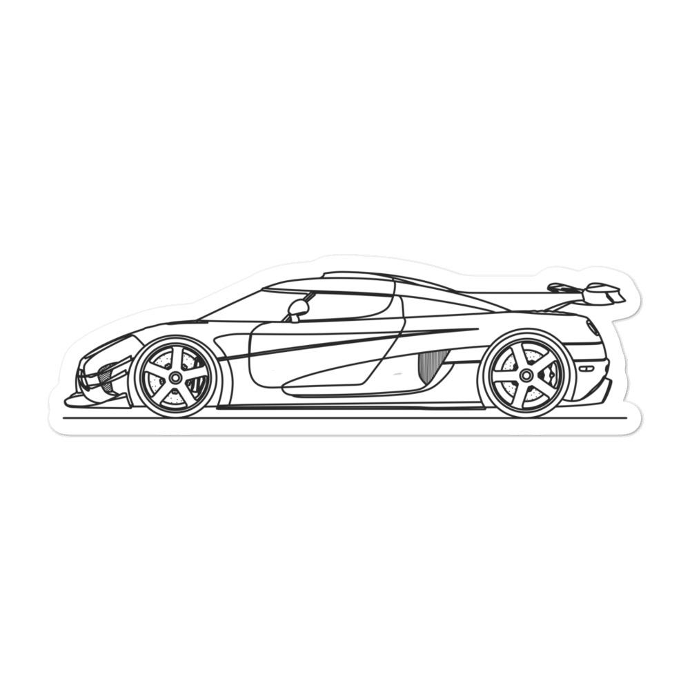 Koenigsegg One:1 Silhouette sticker on display