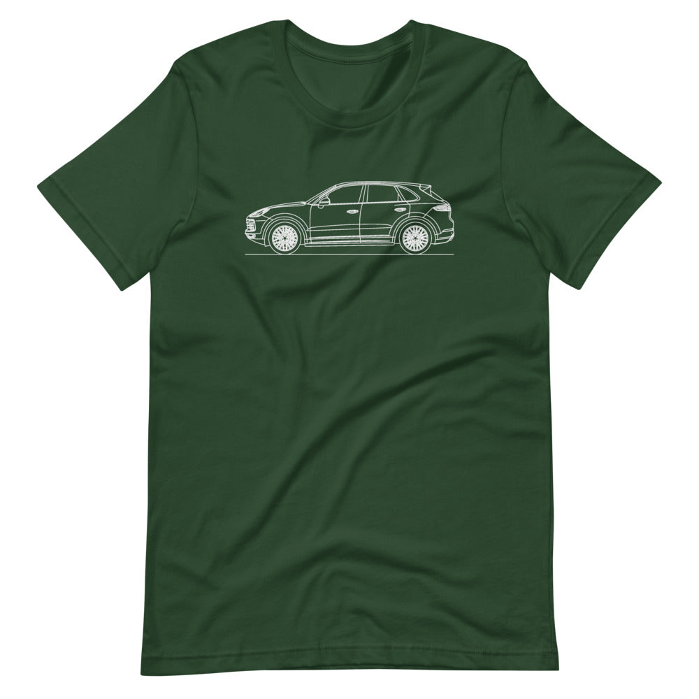 Porsche Cayenne S E3 T-shirt Forest - Artlins Design