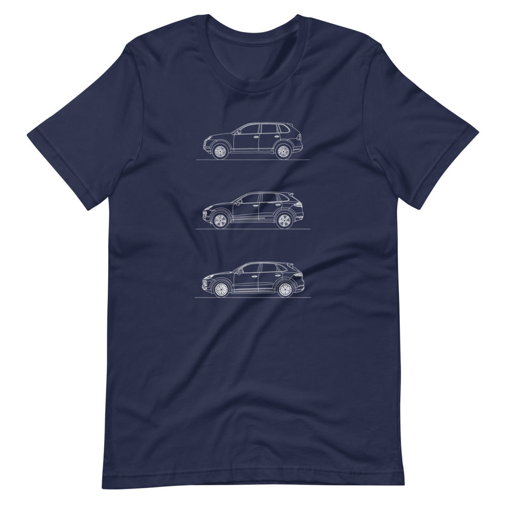 Porsche Cayenne Evolution T-shirt Navy - Artlines Design