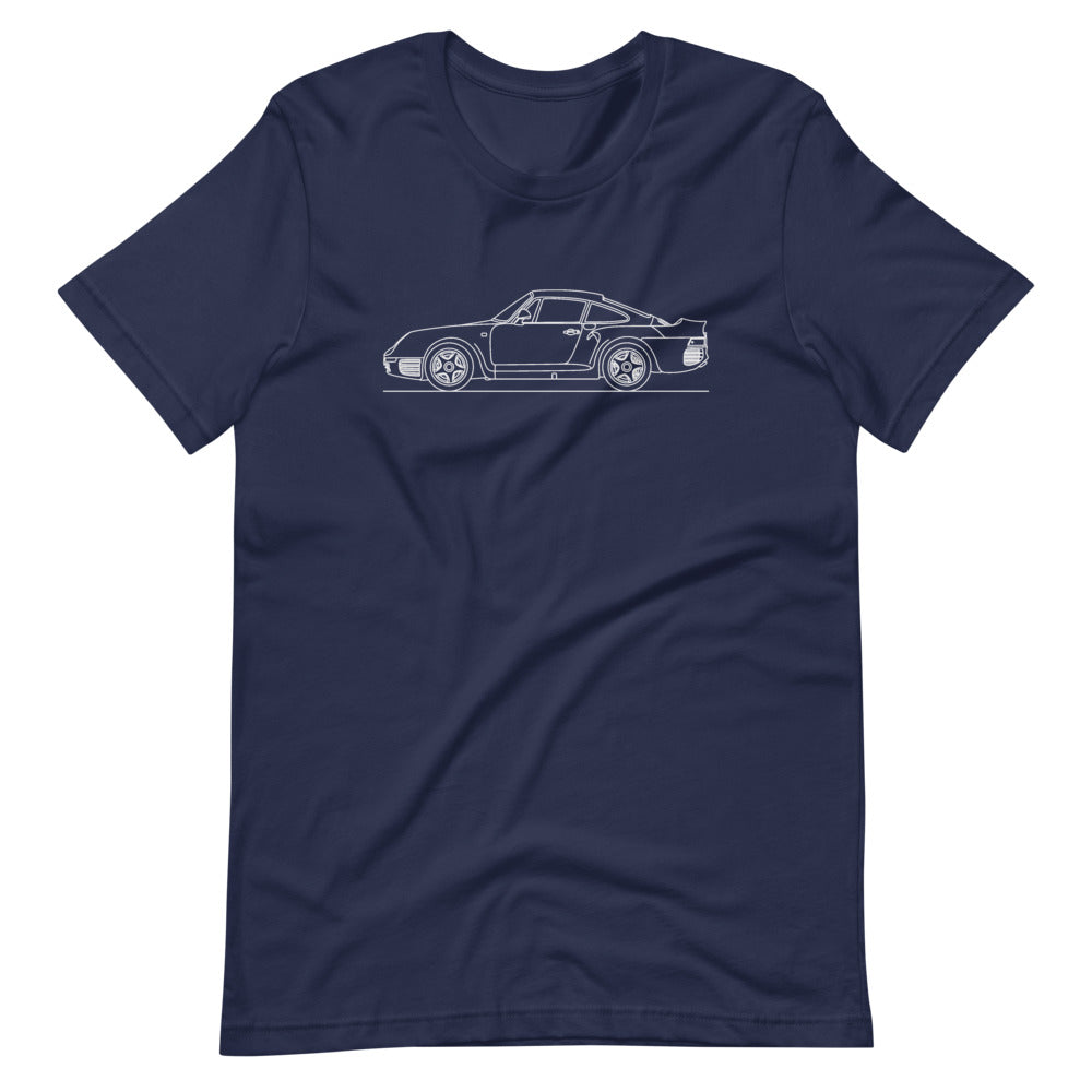 Porsche 959 T-shirt Navy - Artlines Design