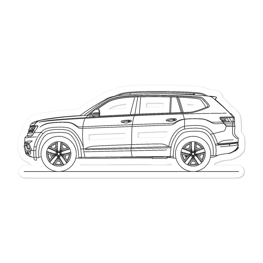 Volkswagen Atlas Outline sticker on a vehicle