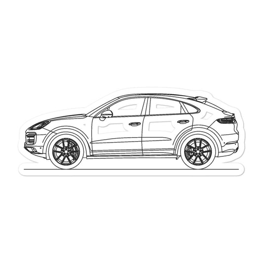 Porsche Cayenne E3 Turbo S Coupé Silhouette sticker design