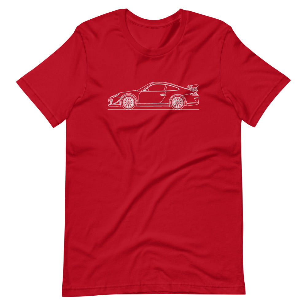 Porsche 911 997.2 GT3 RS T-shirt Red - Artlines Design