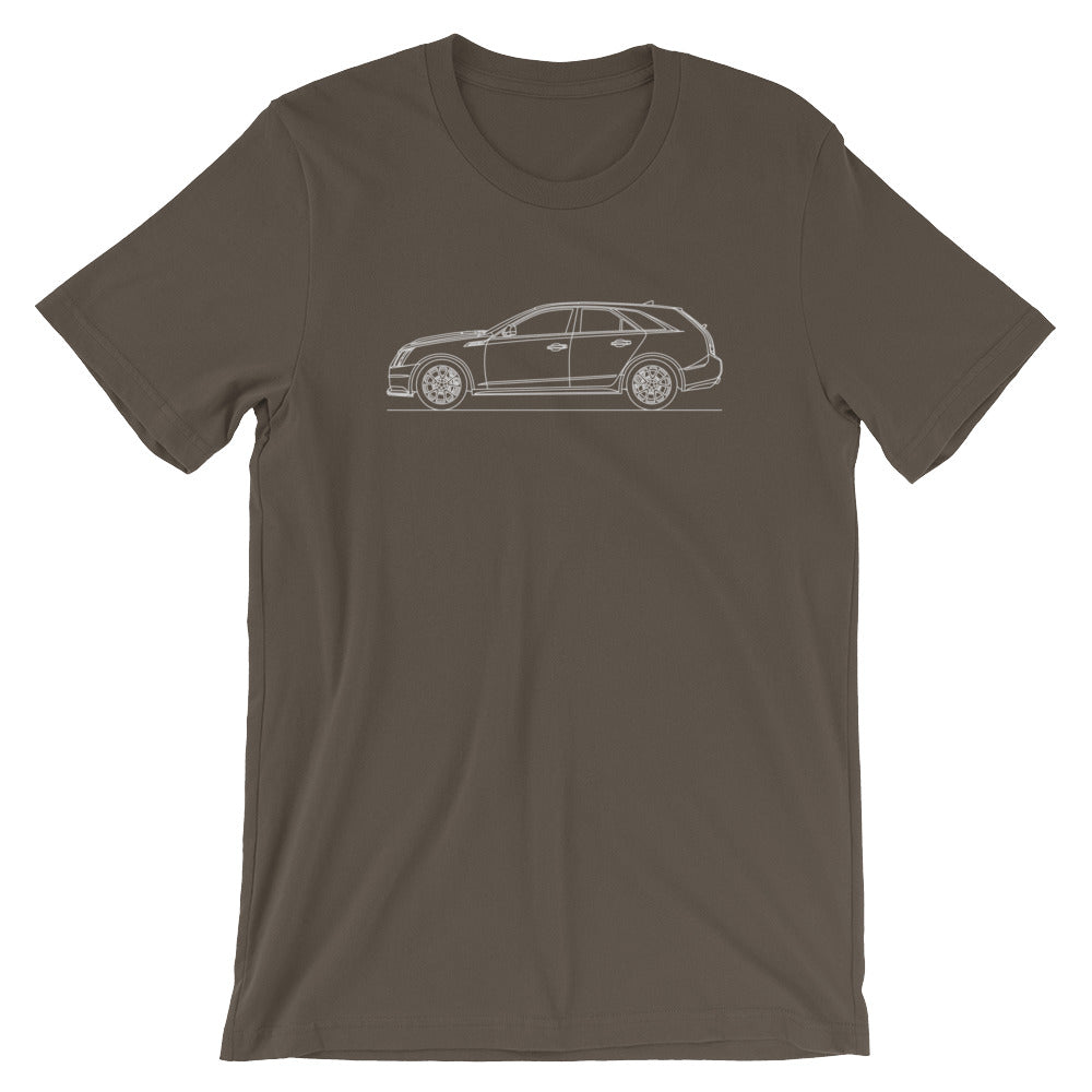 Cadillac CTS-V II Wagon T-shirt Army - Artlines Design
