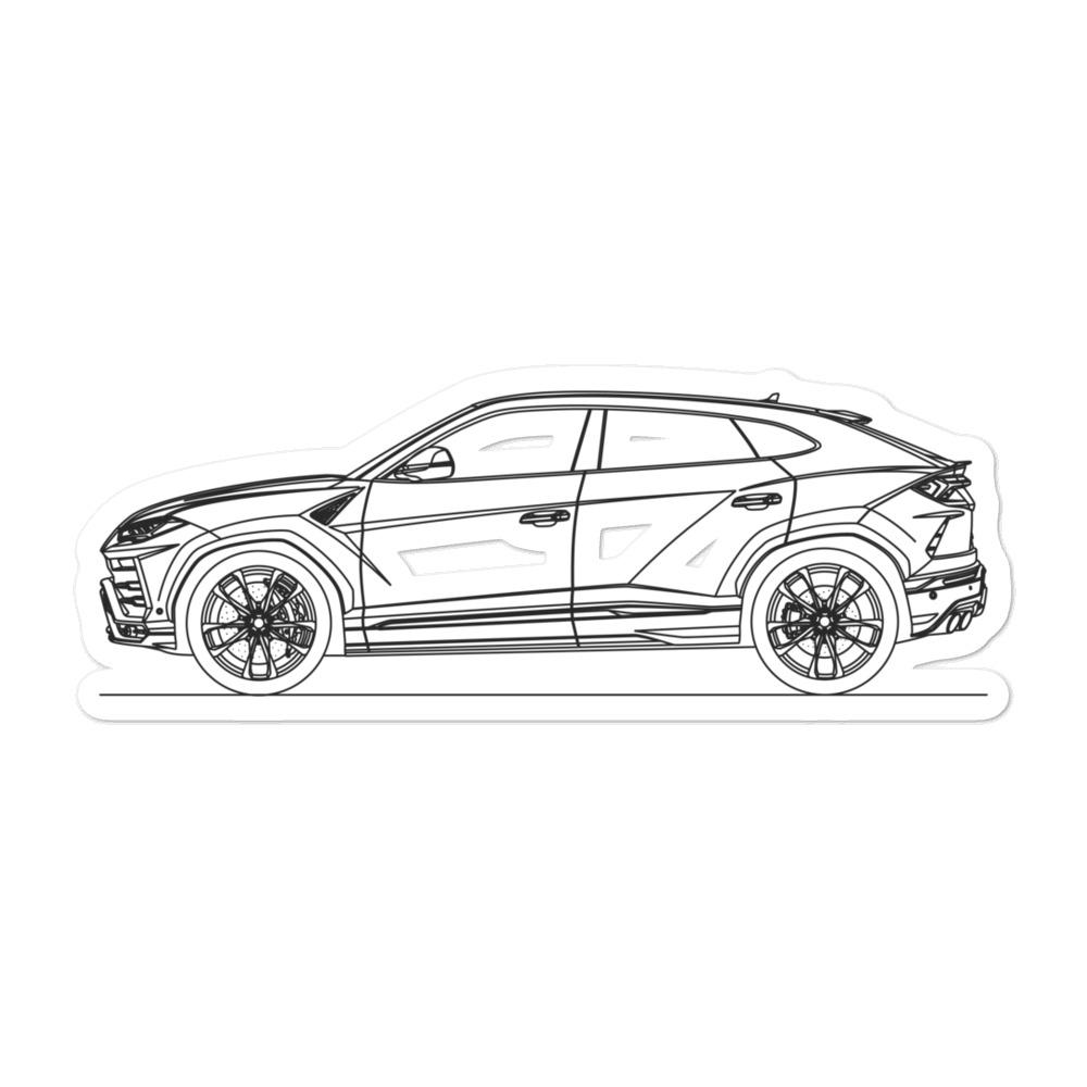 Lamborghini Urus Outline sticker on car surface
