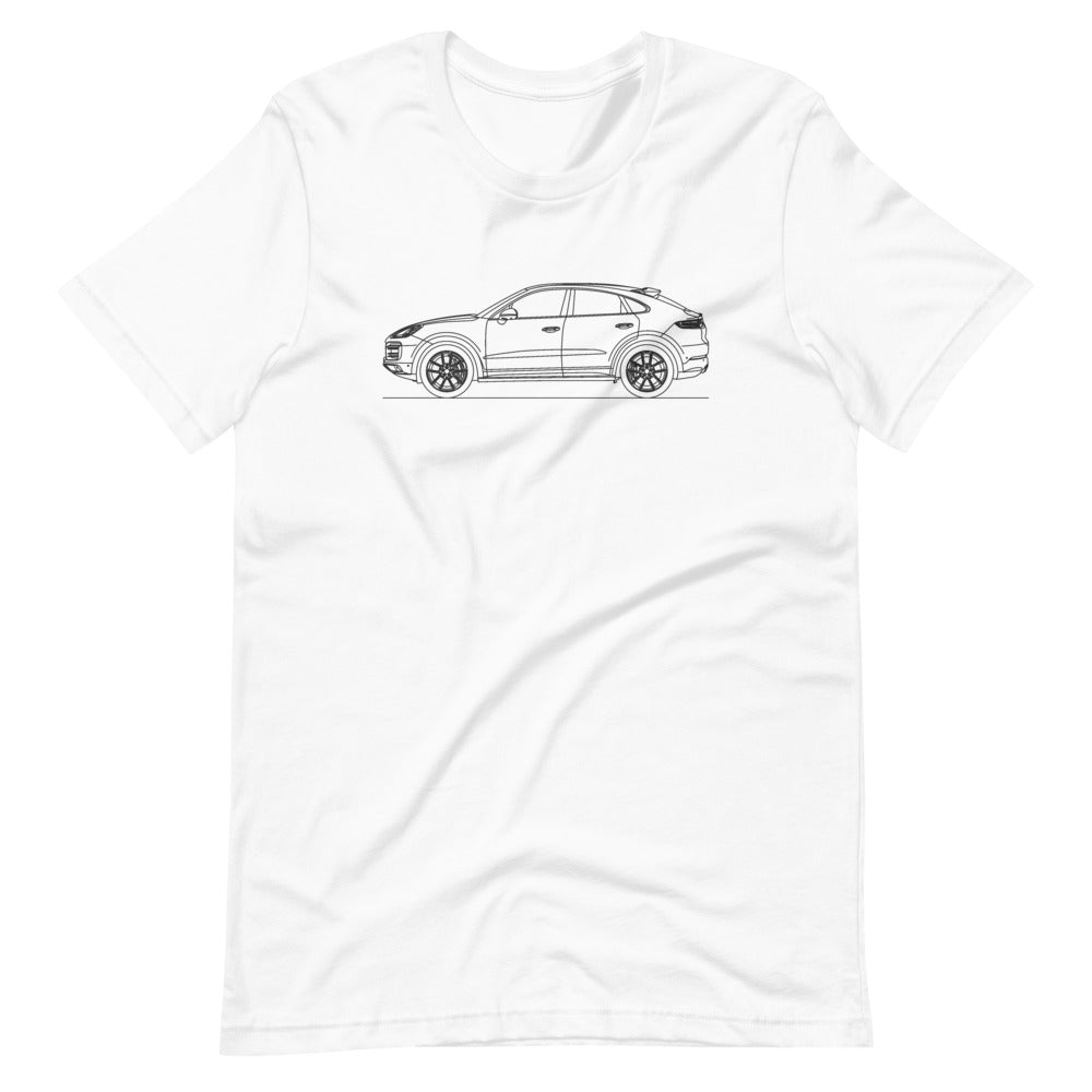 Porsche Cayenne E3 Turbo S Coupé T-shirt White - Artlines Design