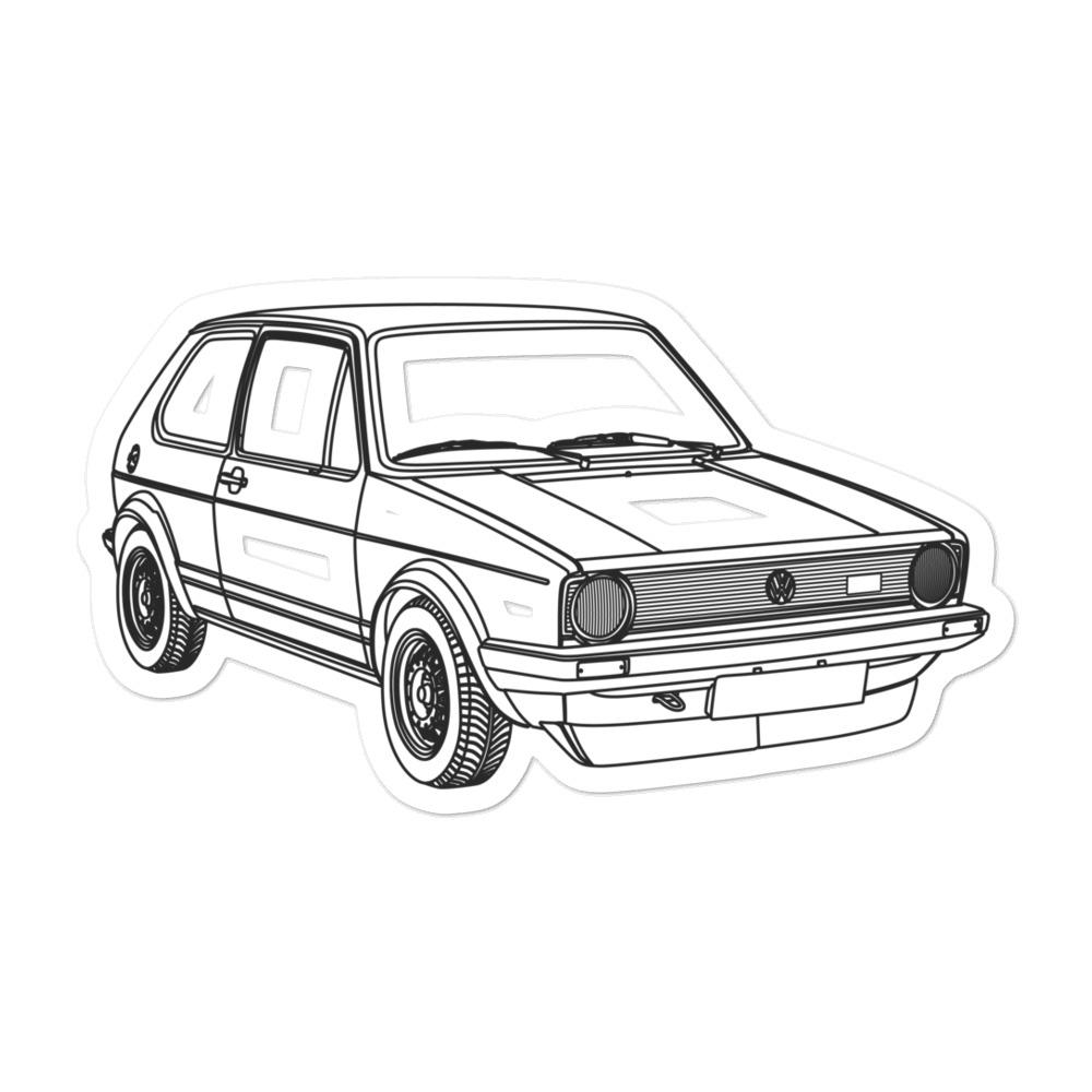 Volkswagen Golf I GTI FTQ Sticker - Artlines Design