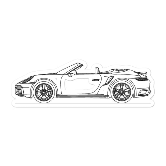 Porsche 911 992 Turbo S Cabriolet Sticker