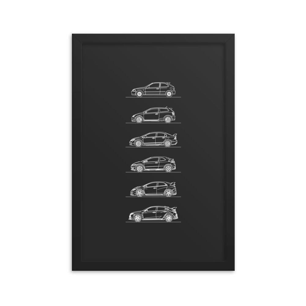Honda Civic Type R Evolution Poster